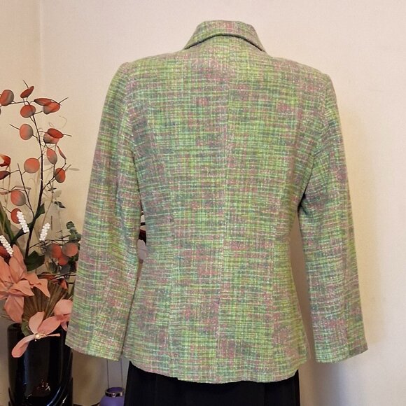 NWT Women’s Lined Light Green Pink Blazer Jacket Spring Fall Winter Jackets M 10 - Picture 3 of 9